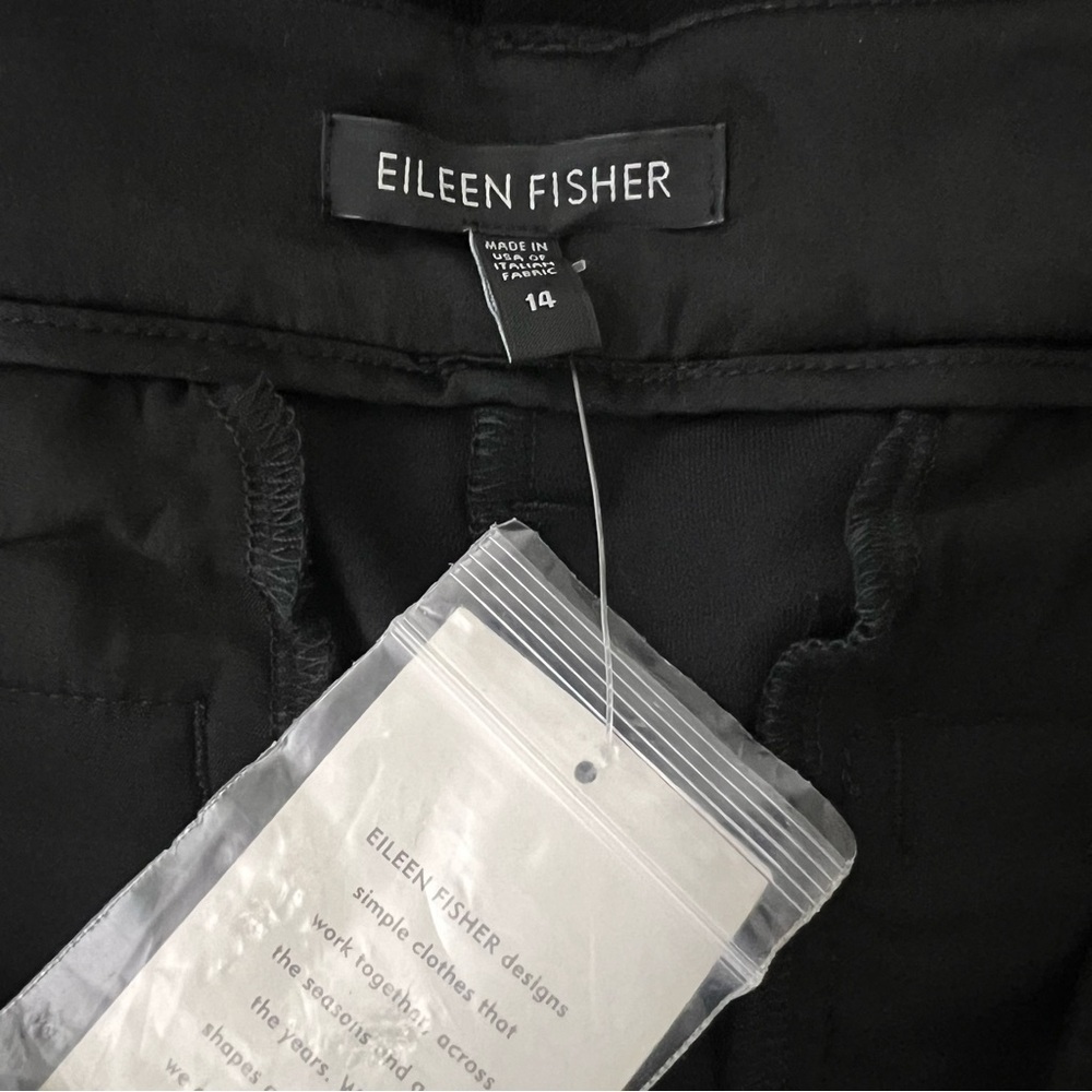 NWT Eileen Fisher Black Trousers - Picture 3 of 6